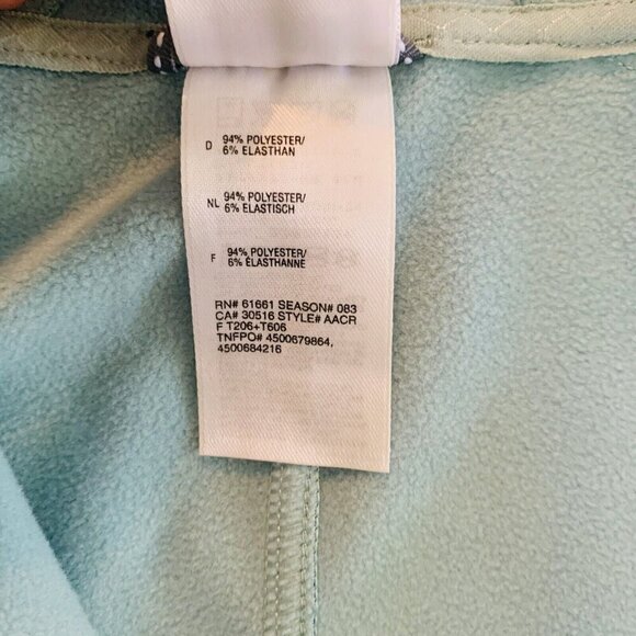 THE NORTH FACE Women TKA Stretch Hooded Fleece Cardigan Jumper Size XS Turquoise - Picture 14 of 14